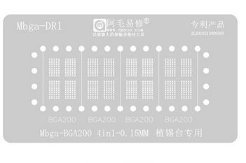 Replacement for AMAOE MBGA-DR1 BGA-200 BGA REWORK STENCIL - Quality Phone Parts in Sri Lanka